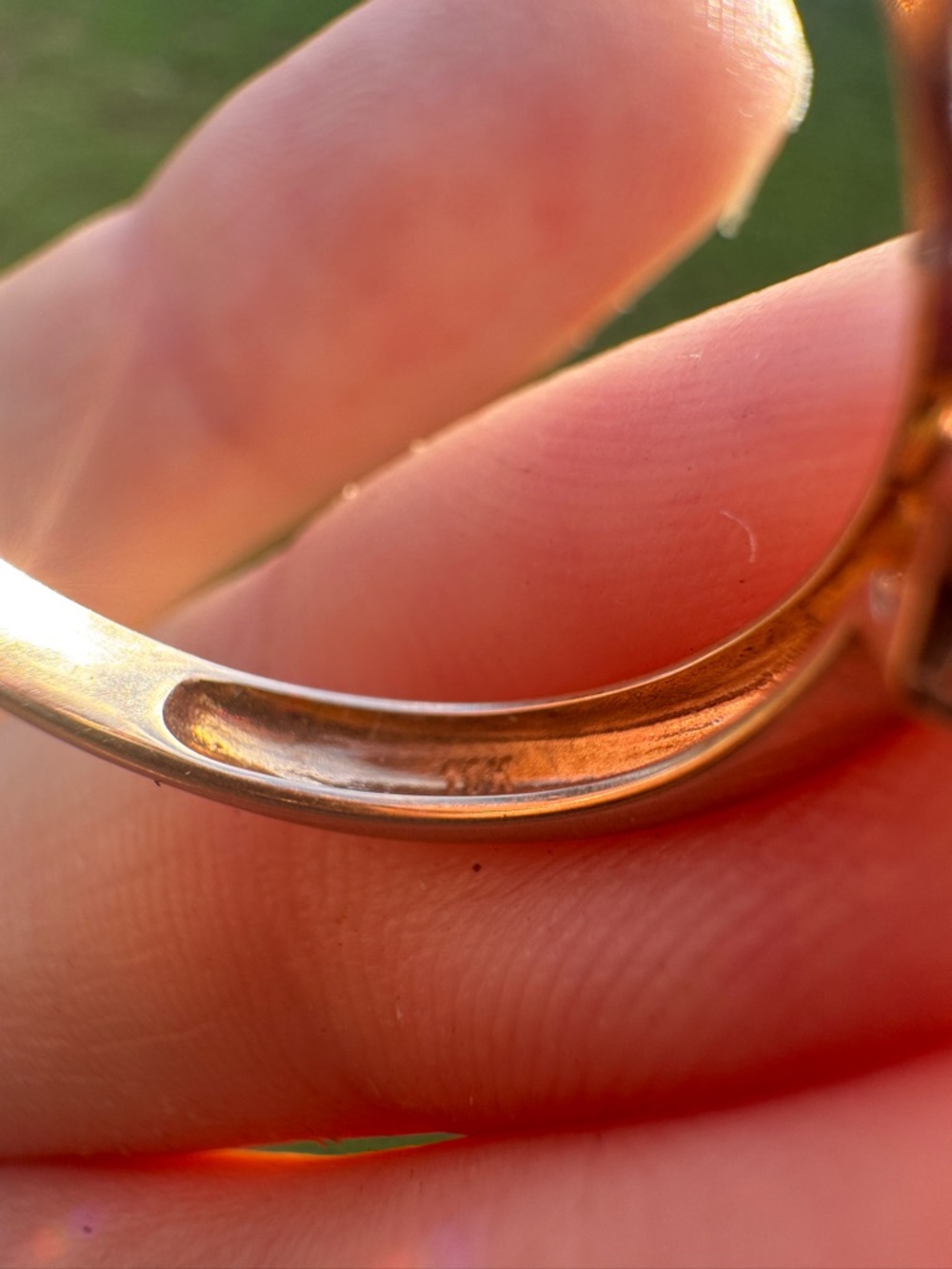 Solid 10k rose gold 2.60Ctw genuine grape garnet/pink sapphire - Picture 8 of 12